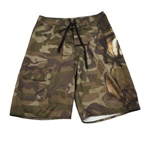 The Mountain Shorts Mens 30 Camouflage Military Bulldog Drawstring Bottoms